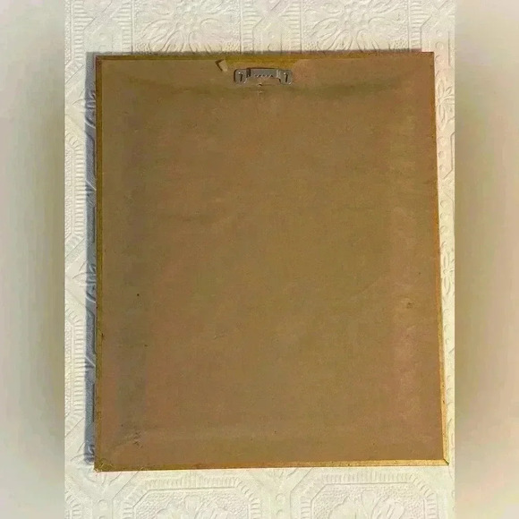 1 FRAMED Peggy Abrams Santa Claus  Father Christmas Print. Burgundy & gold matte - Picture 7 of 9